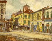 William Woodward St. Louis and Chartres Streets oil painting on canvas